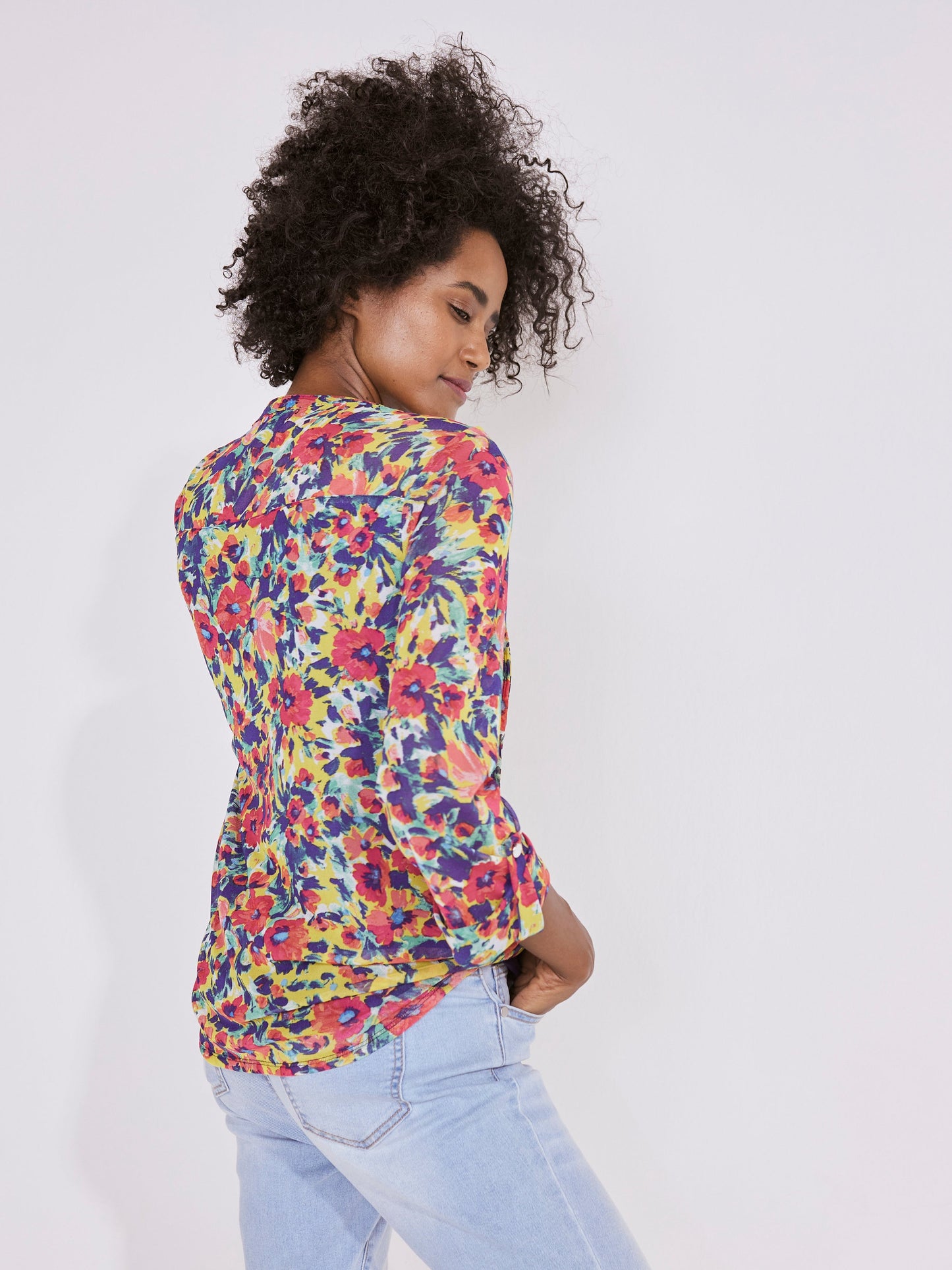 Roz & Ali Bright Floral Mesh Popover