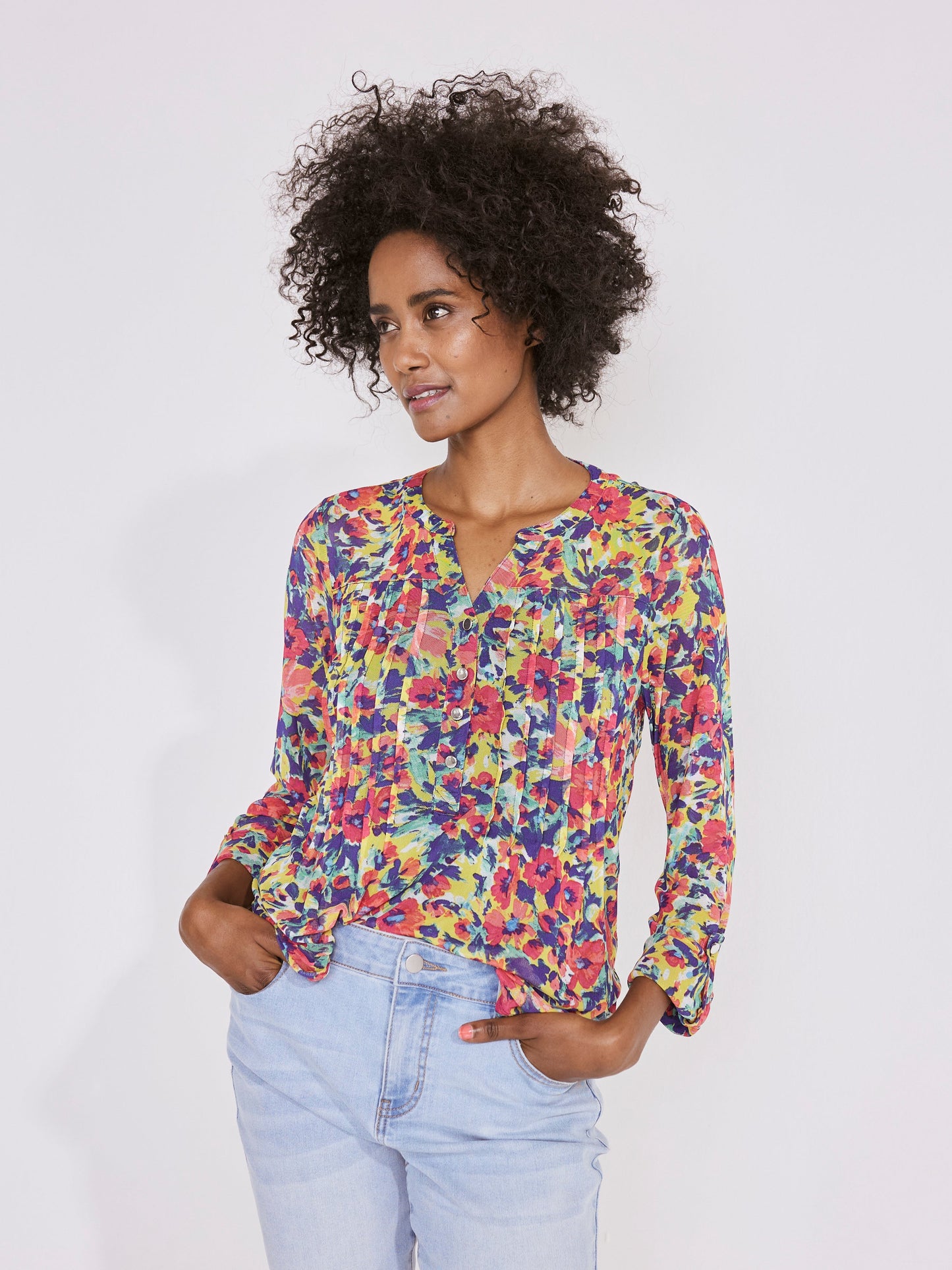 Roz & Ali Bright Floral Mesh Popover