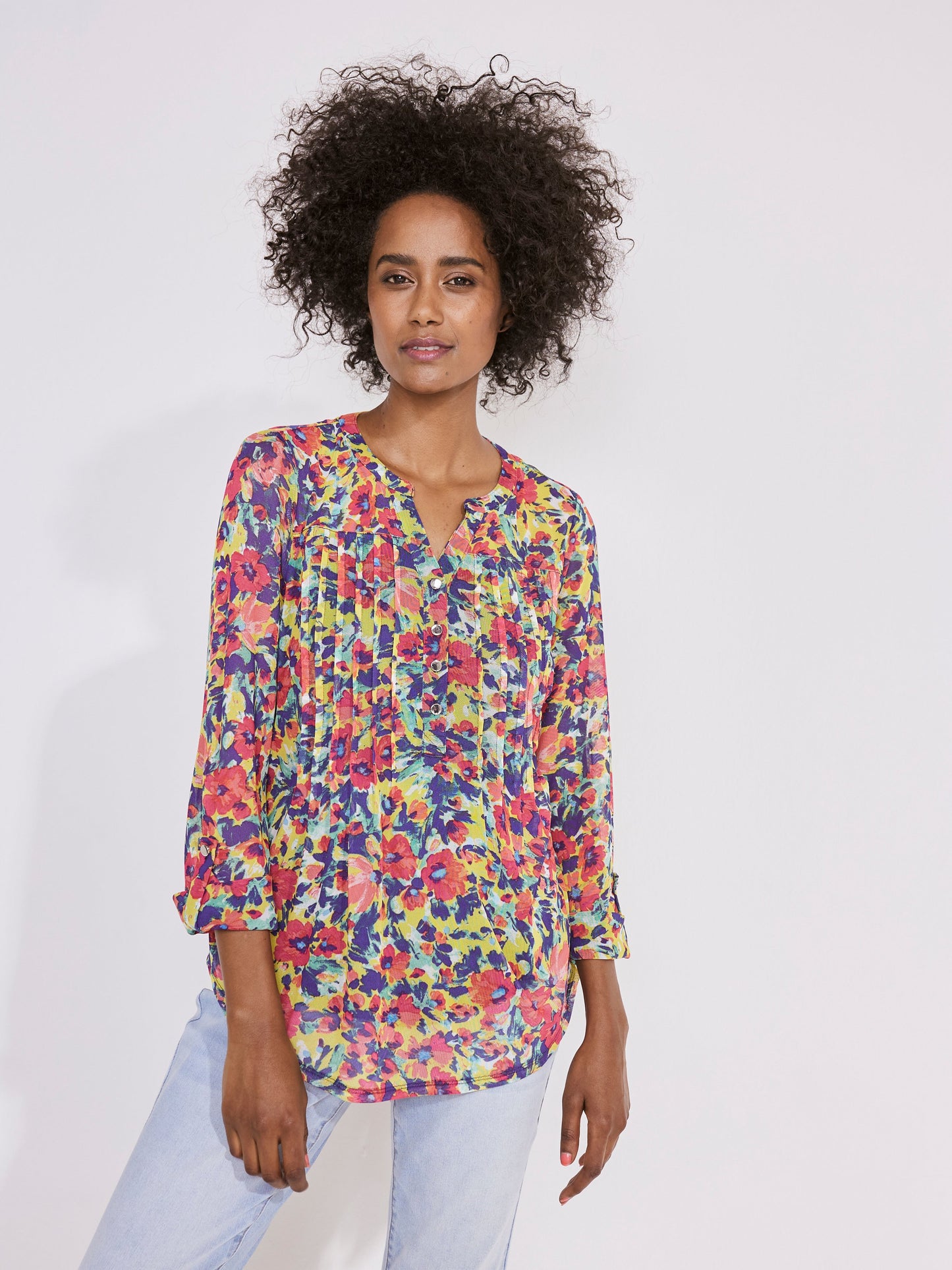 Roz & Ali Bright Floral Mesh Popover