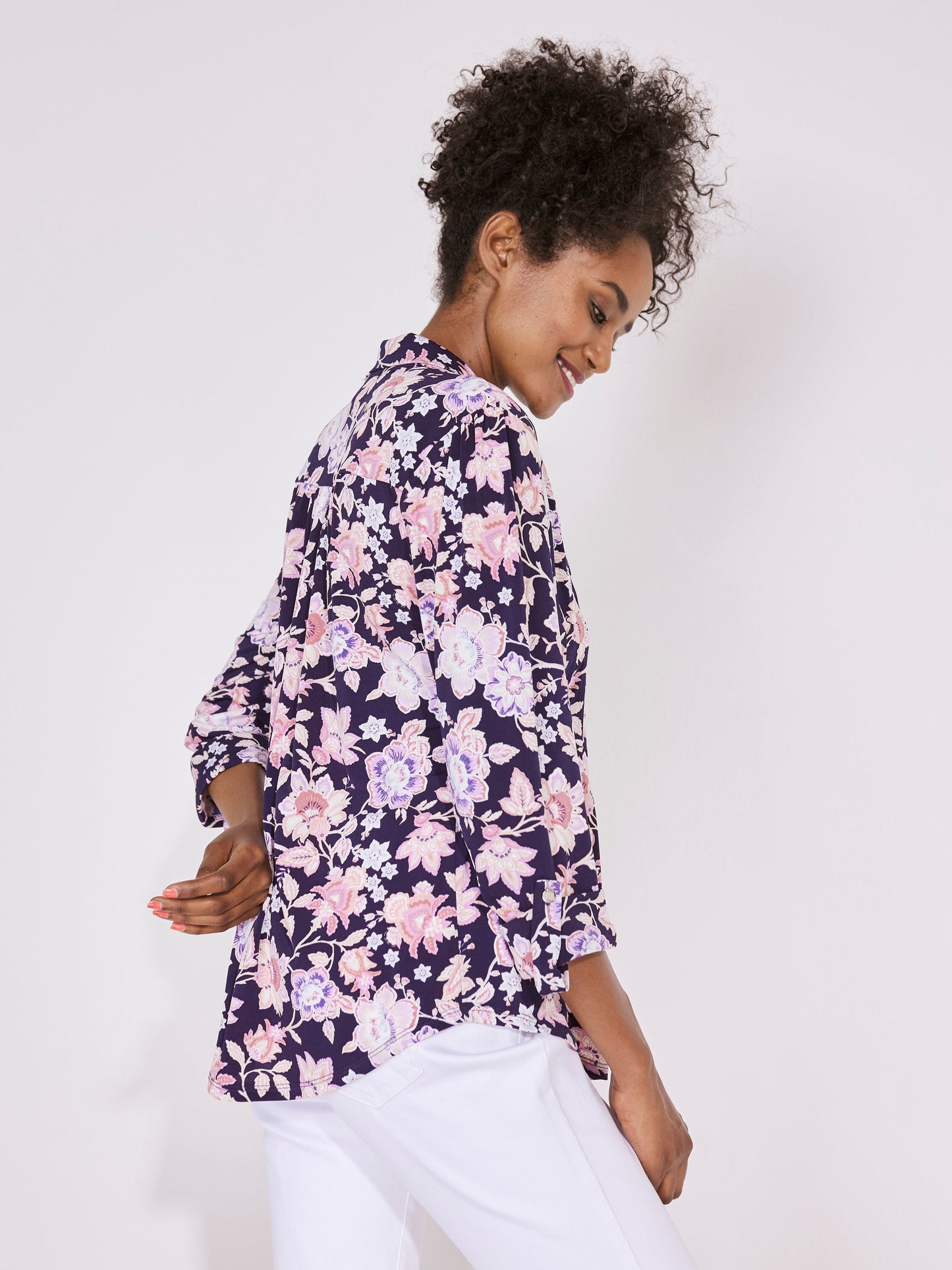 Roz & Ali Navy Ground Floral Popover