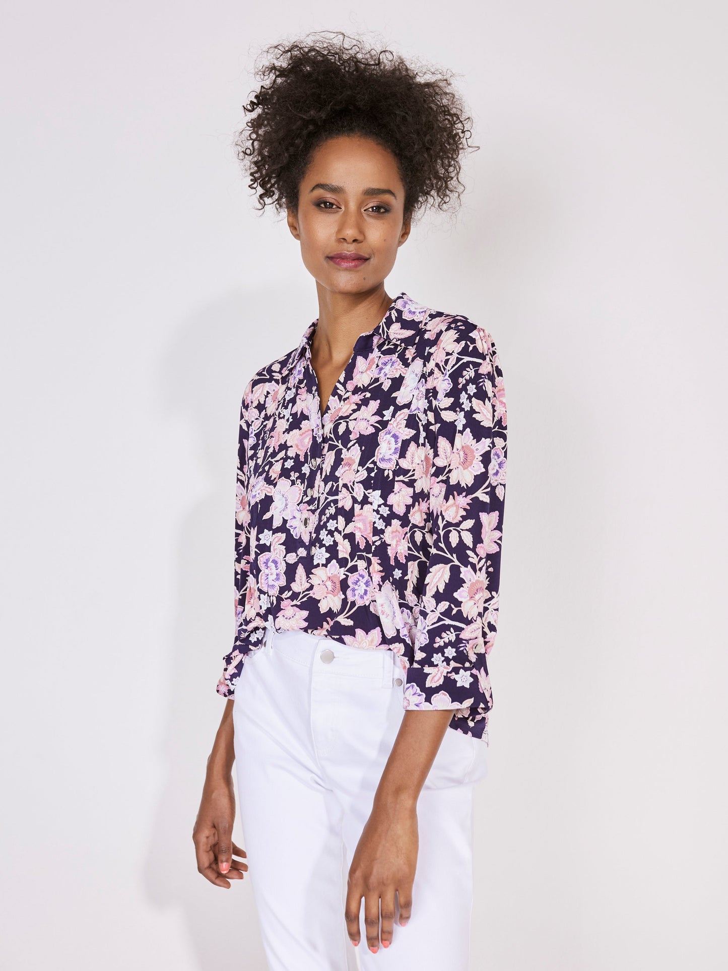 Roz & Ali Navy Ground Floral Popover