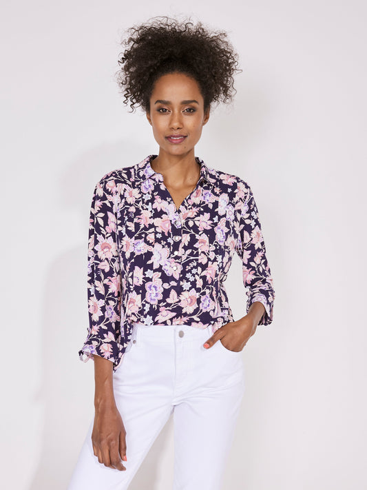 Roz & Ali Navy Ground Floral Popover