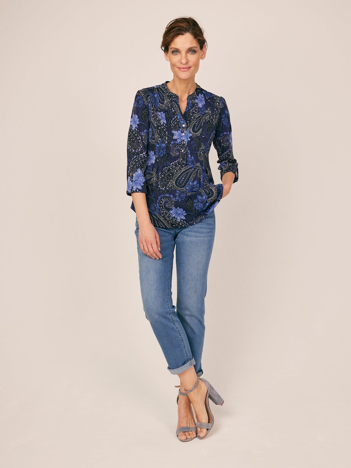 Roz & Ali Navy Paisley & Floral Popover