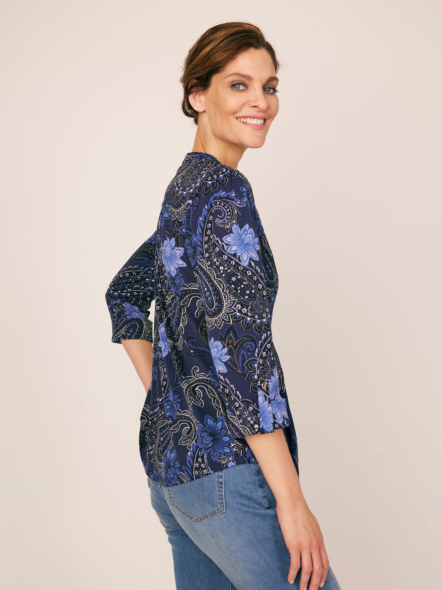 Roz & Ali Navy Paisley & Floral Popover