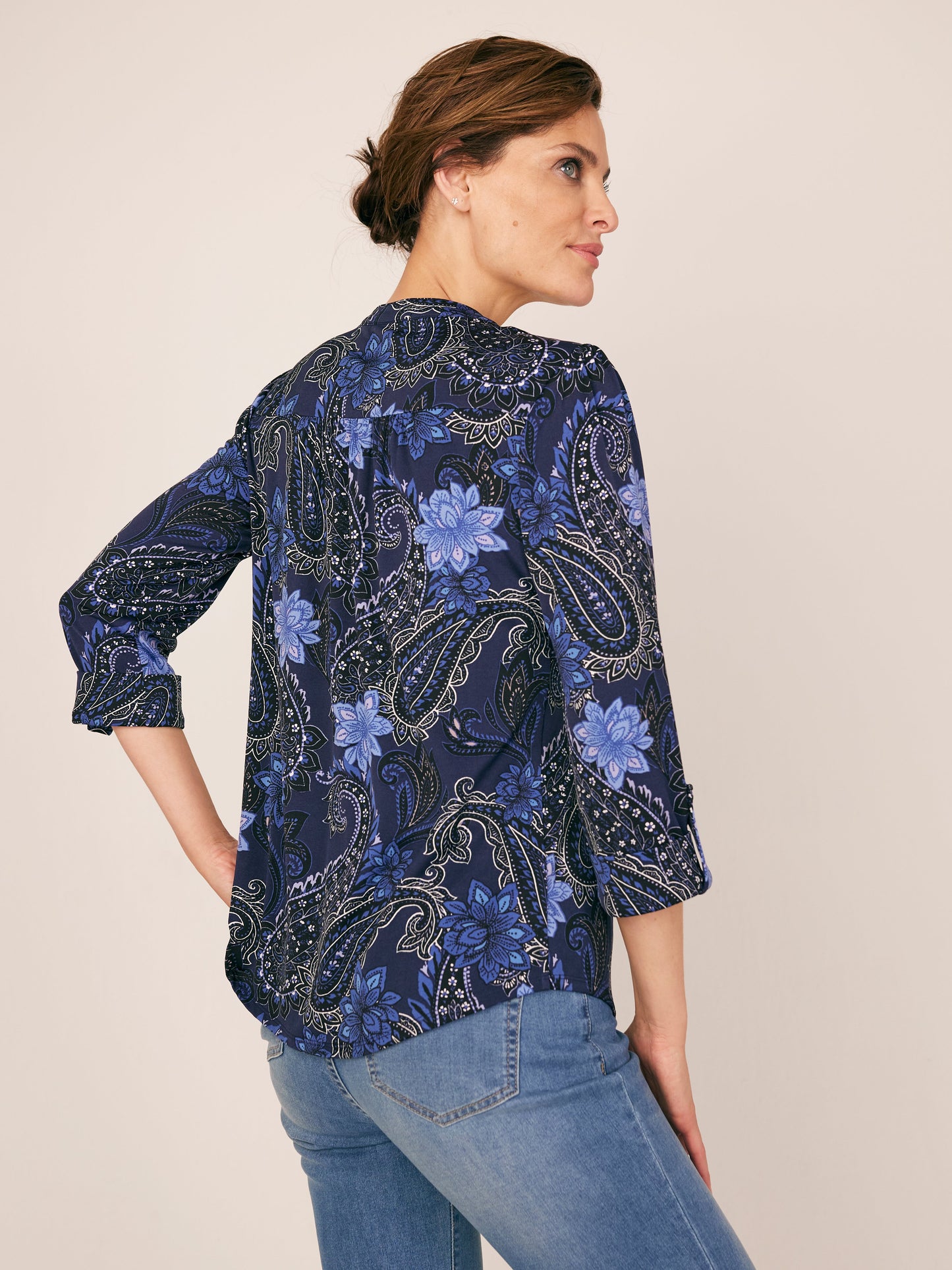 Roz & Ali Navy Paisley & Floral Popover