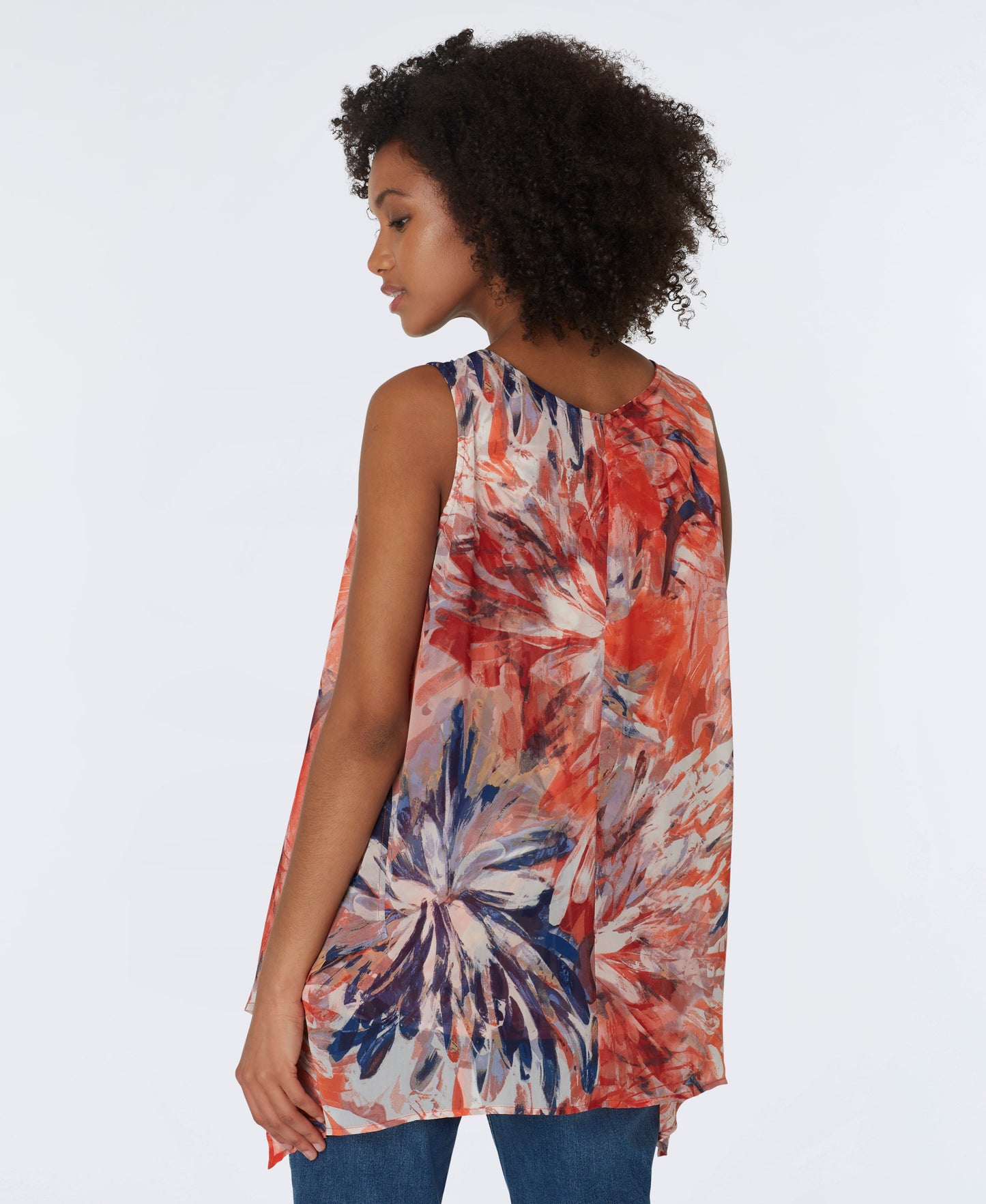 Roz & Ali Sleeveless Fly Away Chiffon Popover