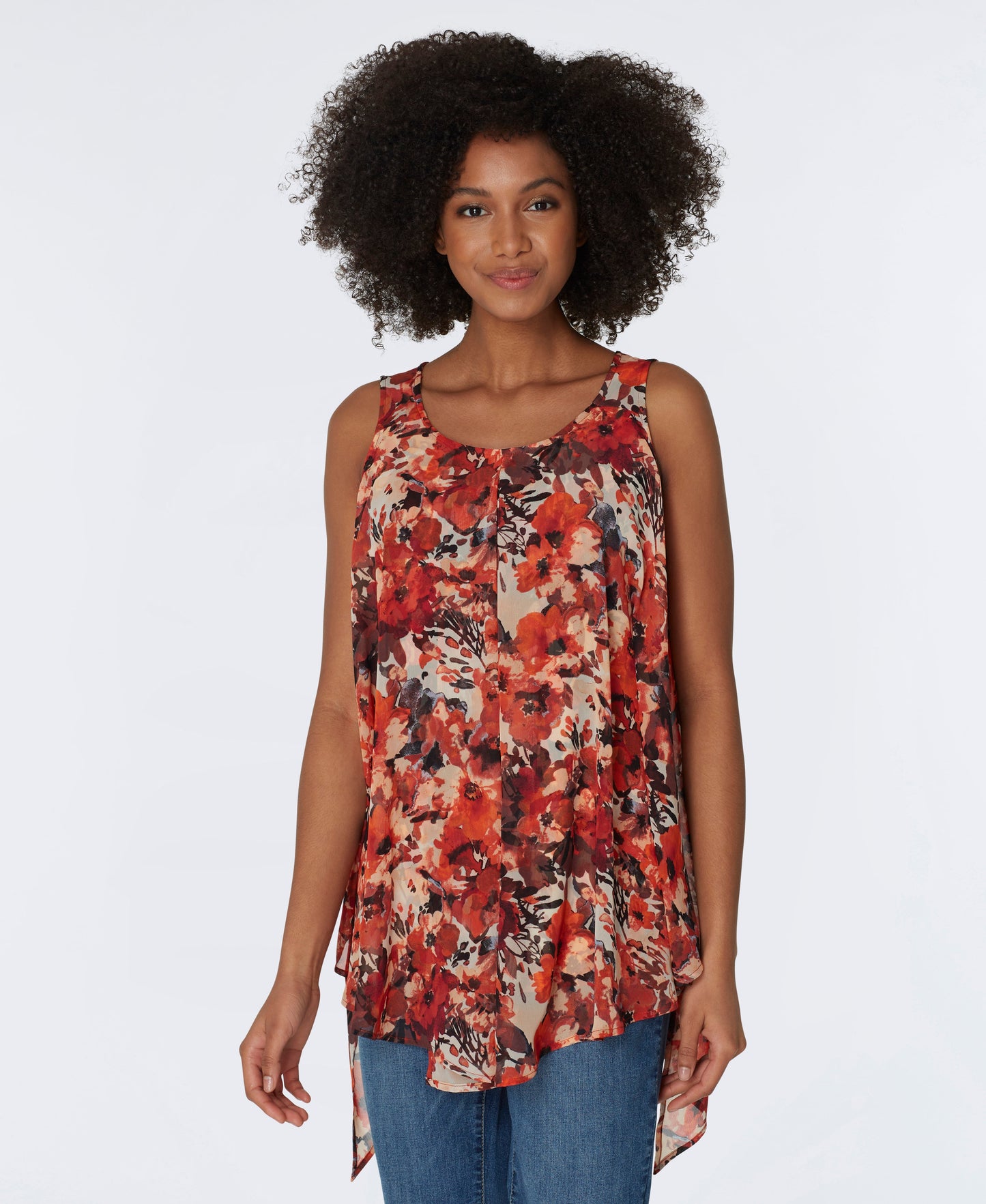 Roz & Ali Duster Sleeveless Layered Popover with Lining