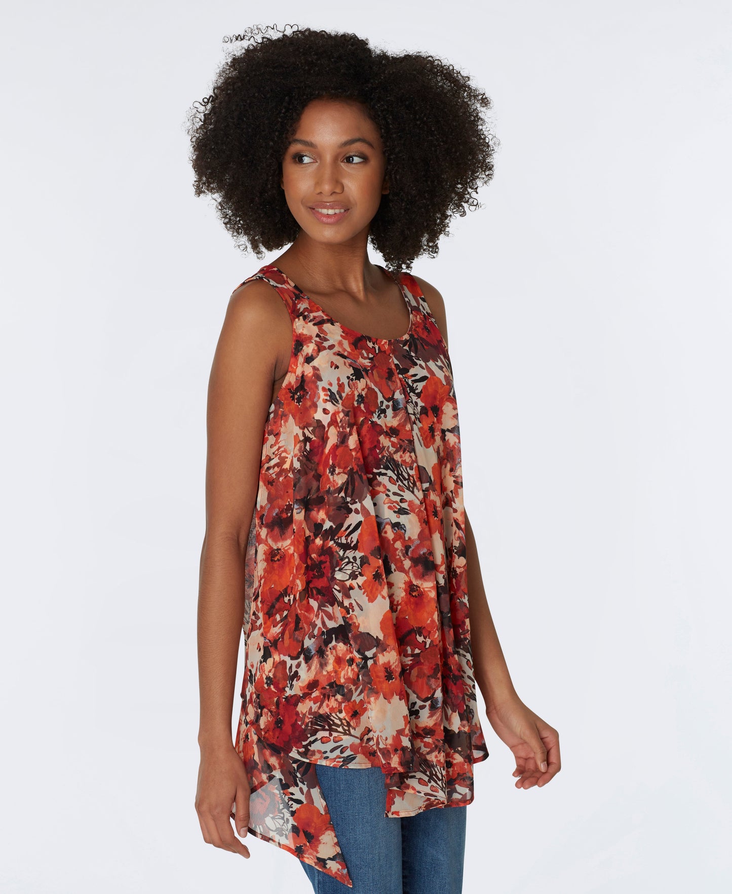 Roz & Ali Duster Sleeveless Layered Popover with Lining