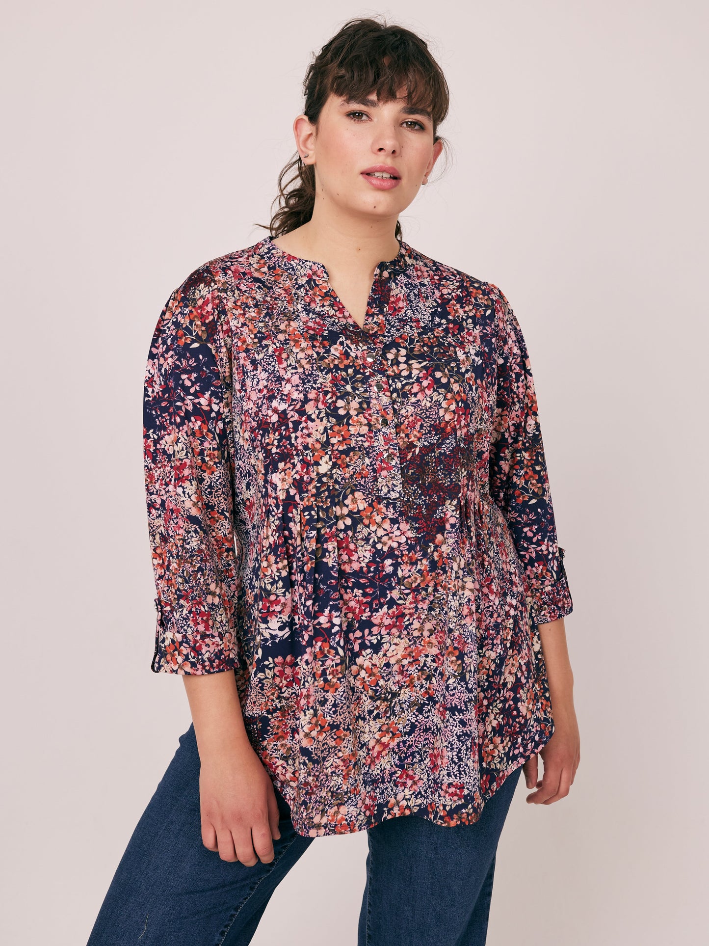 Roz & Ali Ditsy Blossoms Popover - Plus