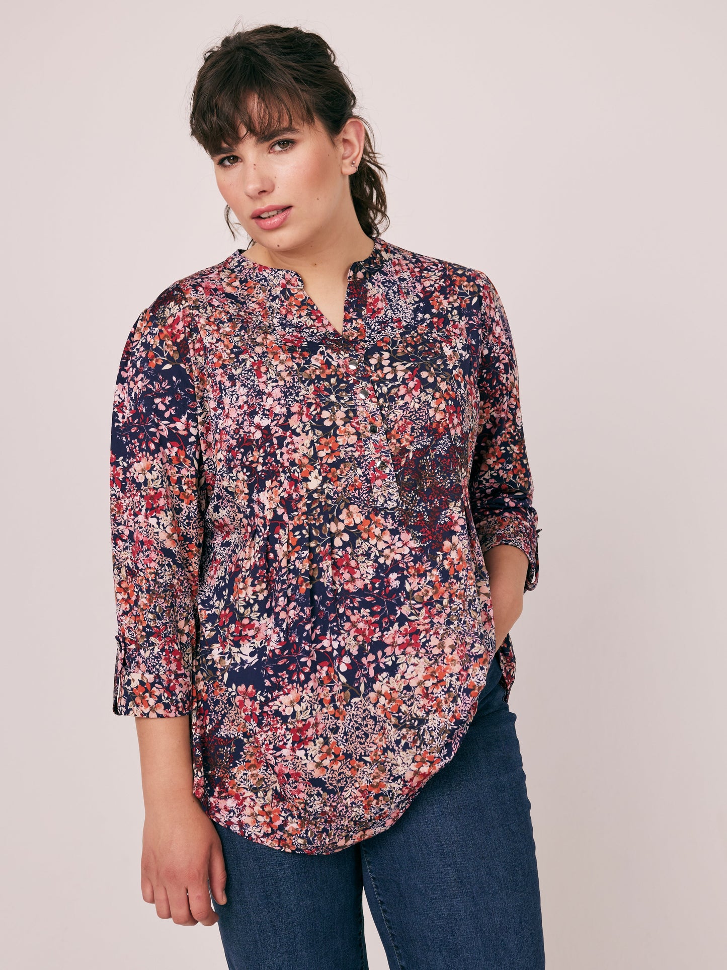 Roz & Ali Ditsy Blossoms Popover - Plus