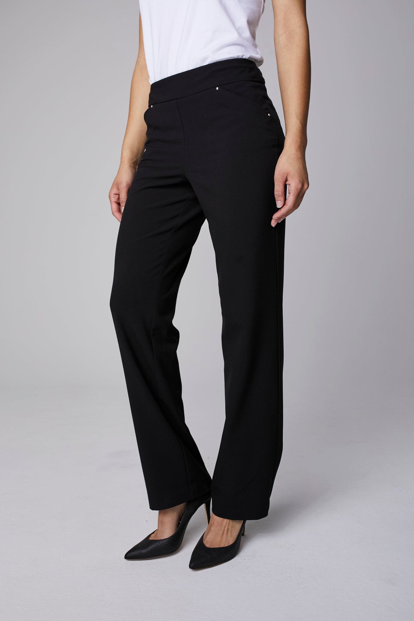 Roz & Ali Secret Agent Pants with Cateye Rivets - Short Length