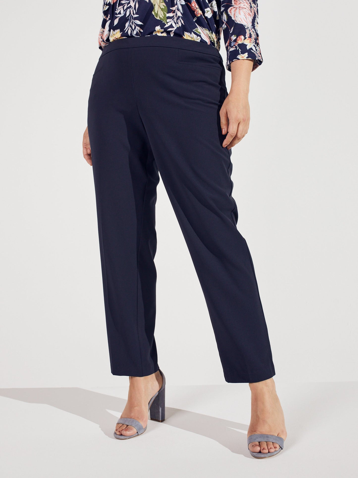 Pull On Tummy Control Pants With L Pockets -Tall Length Plus