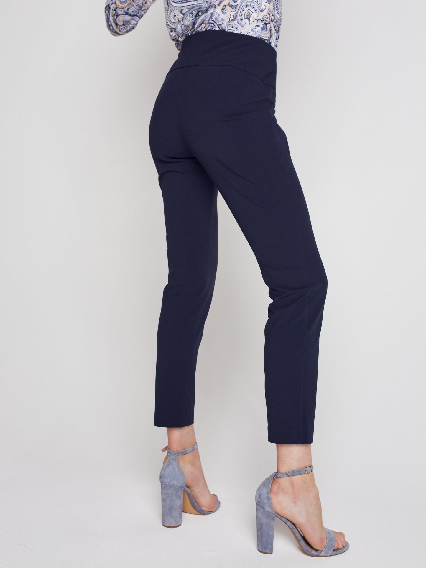 Roz & Ali Secret Agent Pants with Slim Leg & Wide Waistband - Petite