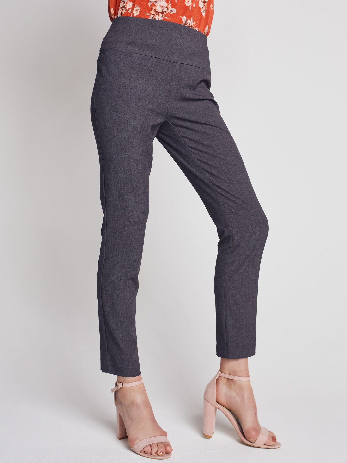 Roz & Ali Secret Agent Pants with Slim Leg & Wide Waistband - Petite