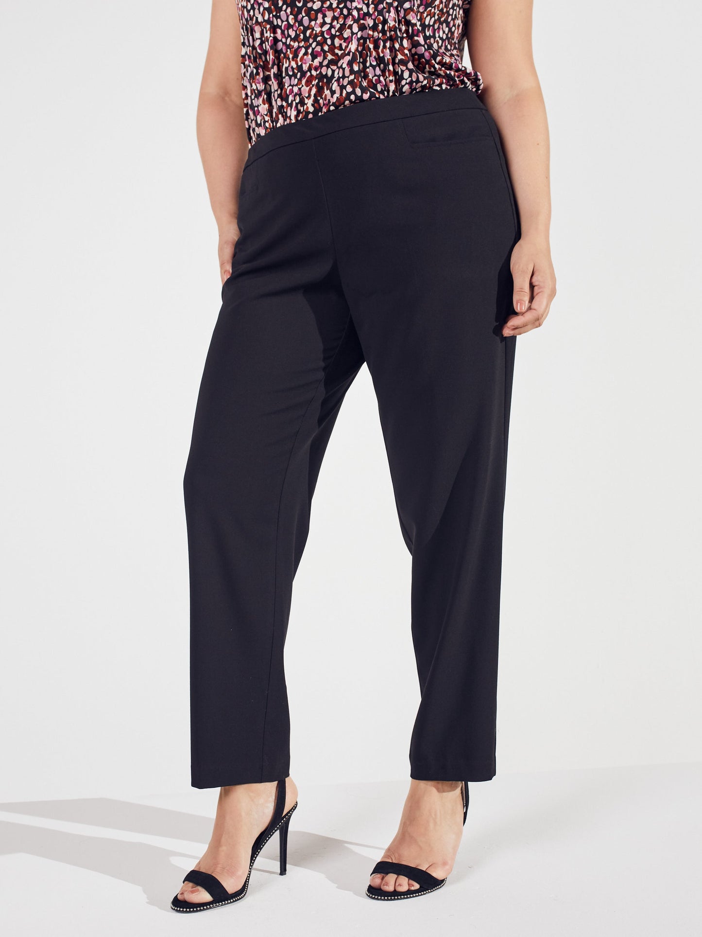 Pull On Tummy Control Pants With L Pockets -Short Length Plus