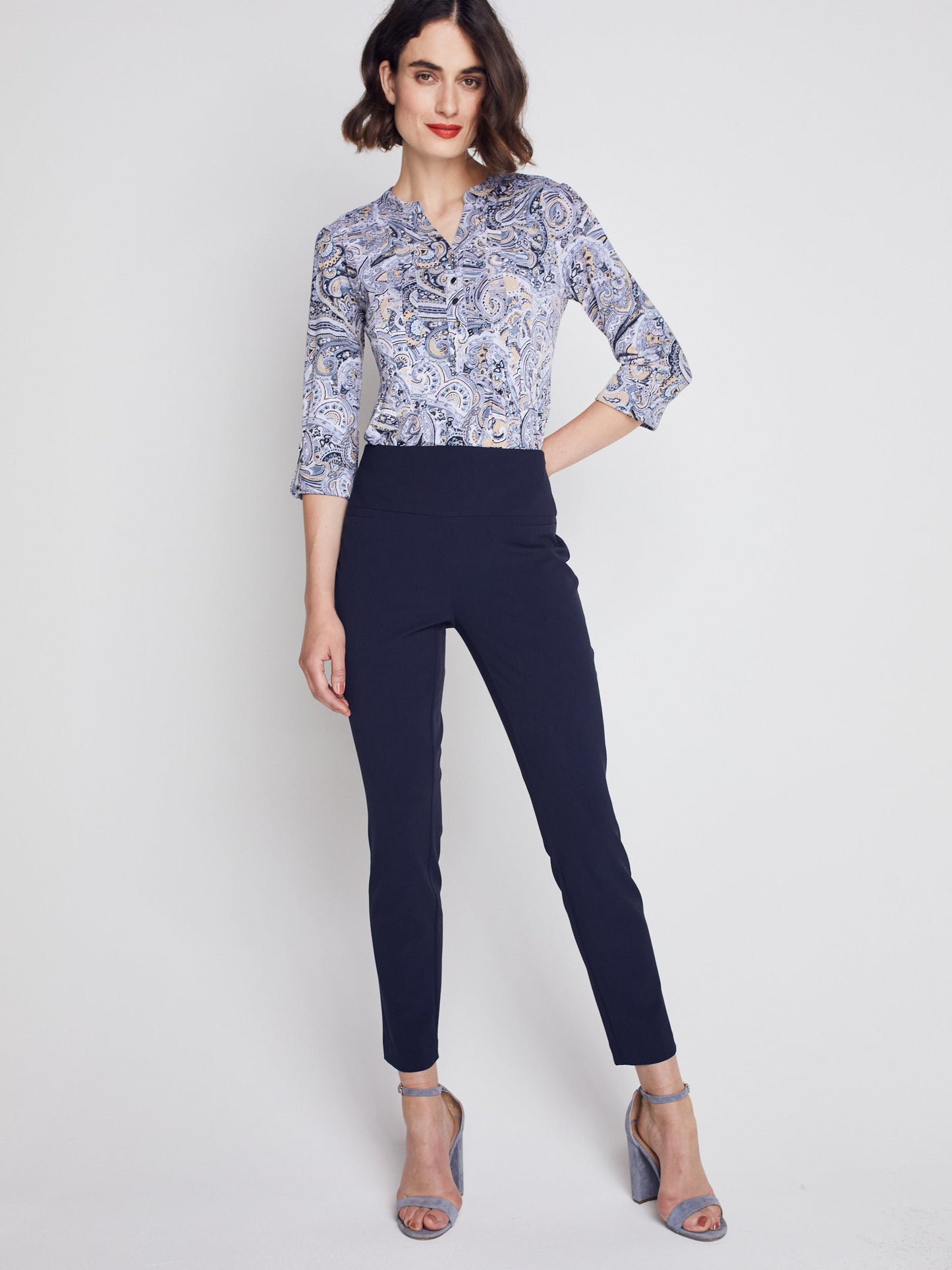 Roz & Ali Secret Agent Pants with Slim Leg & Wide Waistband