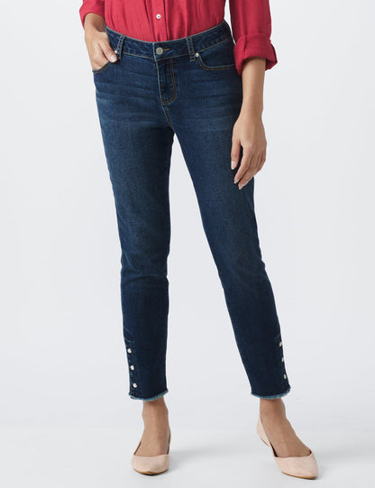 Westport Signature Skinny Jeans with Snap Button At Ankle