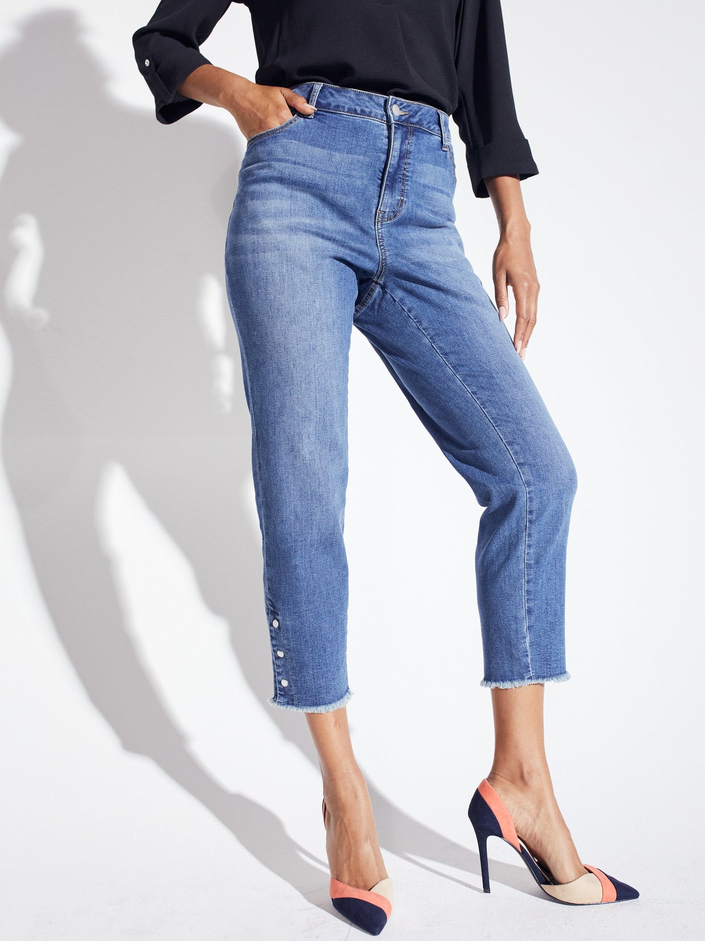 Westport Signature Skinny Jeans with Snap Button At Ankle