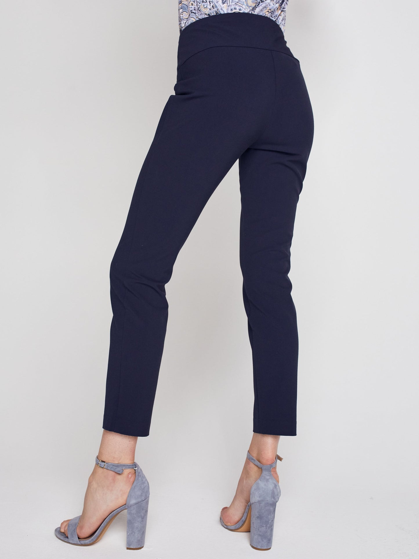 Roz & Ali Secret Agent Pants with Slim Leg & Wide Waistband - Petite