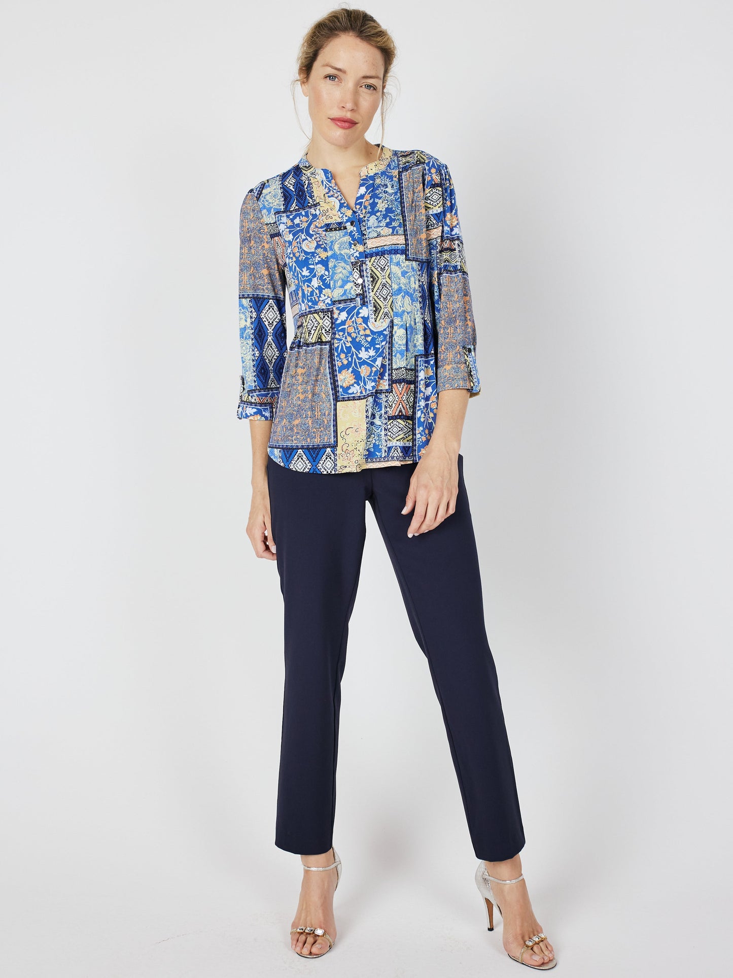 Roz & Ali Denim Friendly Patchwork Popover