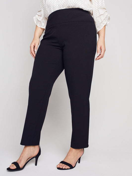 Roz & Ali Secret Agent Pants with Slim Leg & Wide Waistband - Plus