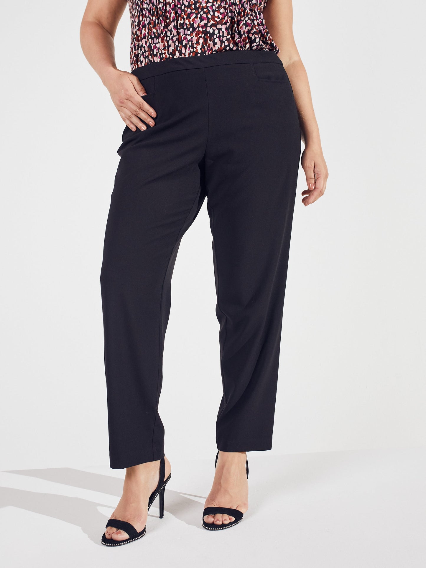 Pull On Tummy Control Pants With L Pockets -Tall Length Plus