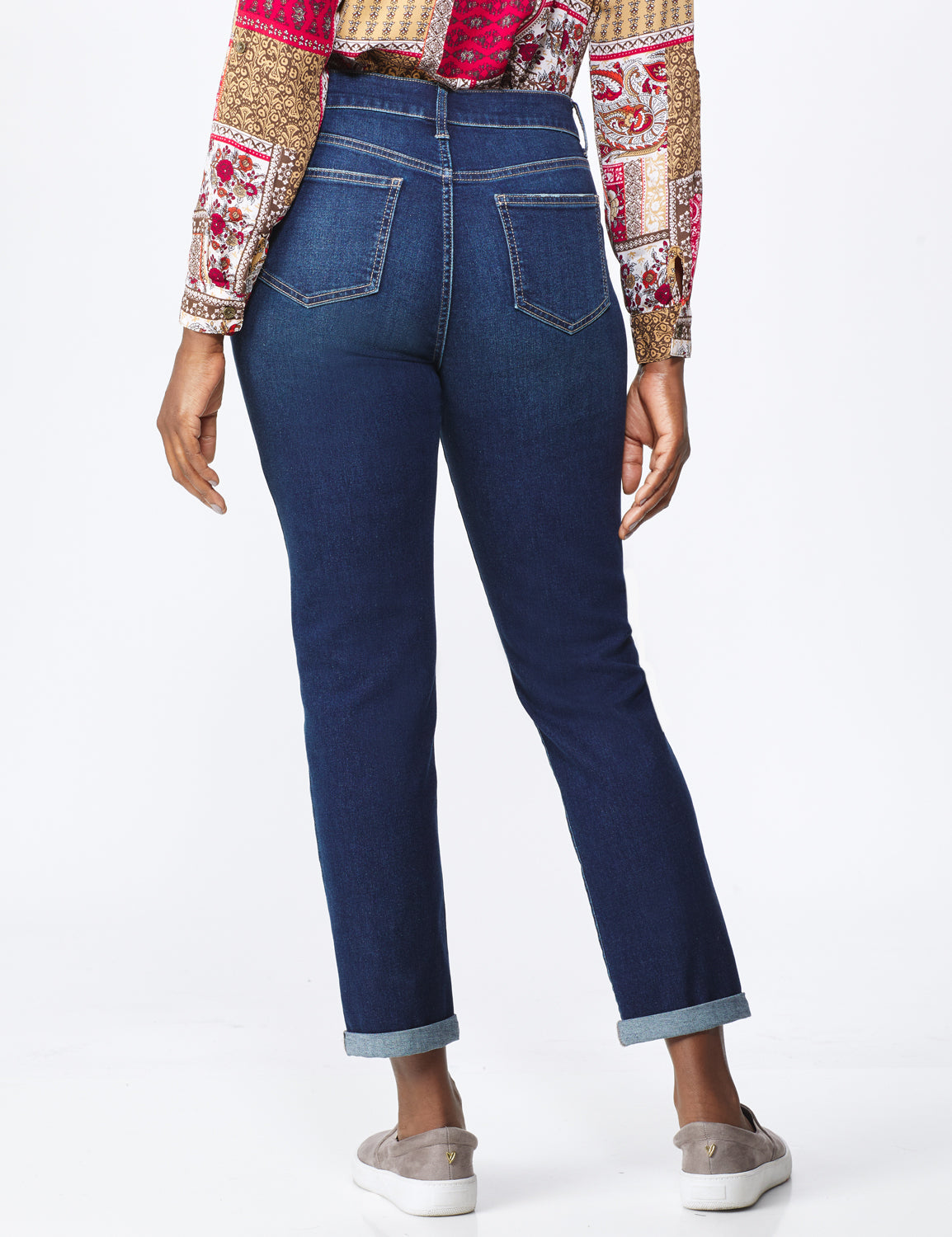 Westport Signature Girlfriend Jeans with Double Rolled Cuff