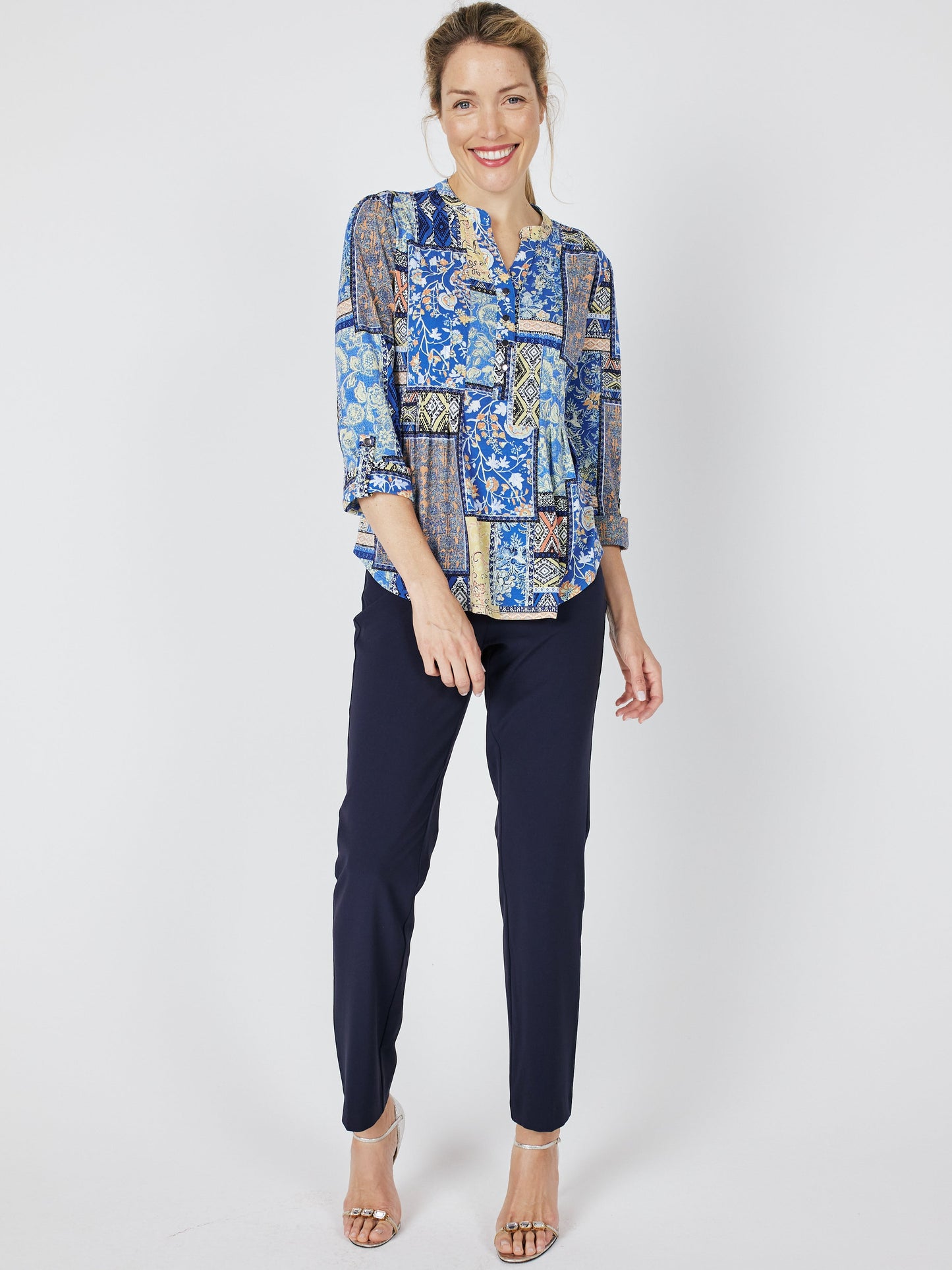 Roz & Ali Denim Friendly Patchwork Popover