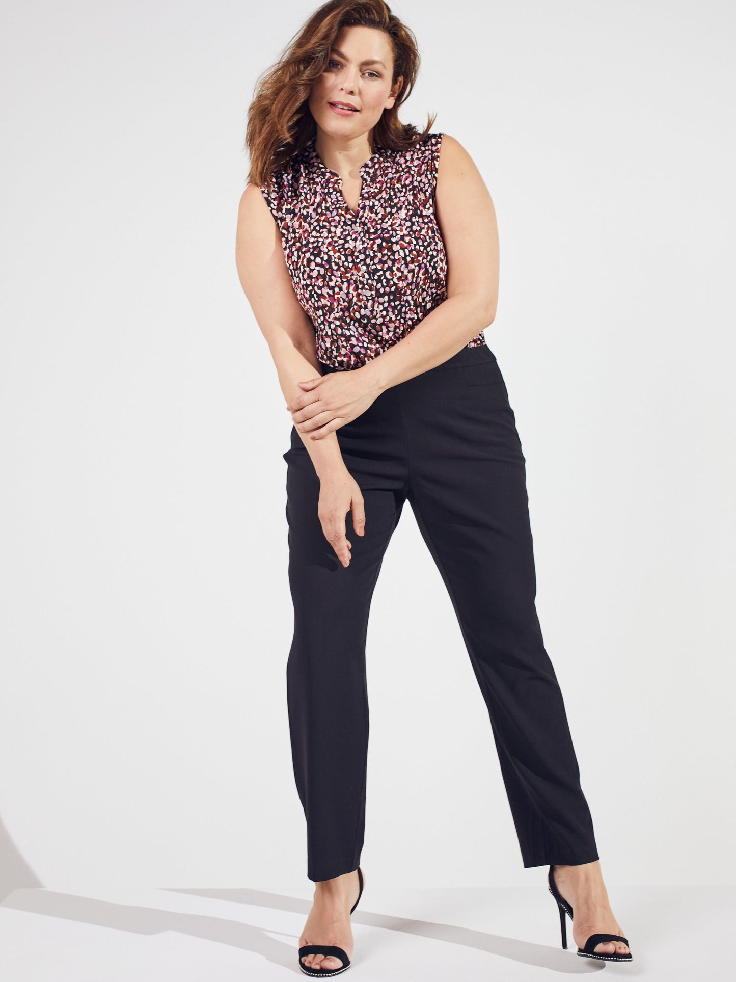 Pull On Tummy Control Pants With L Pockets -Short Length Plus