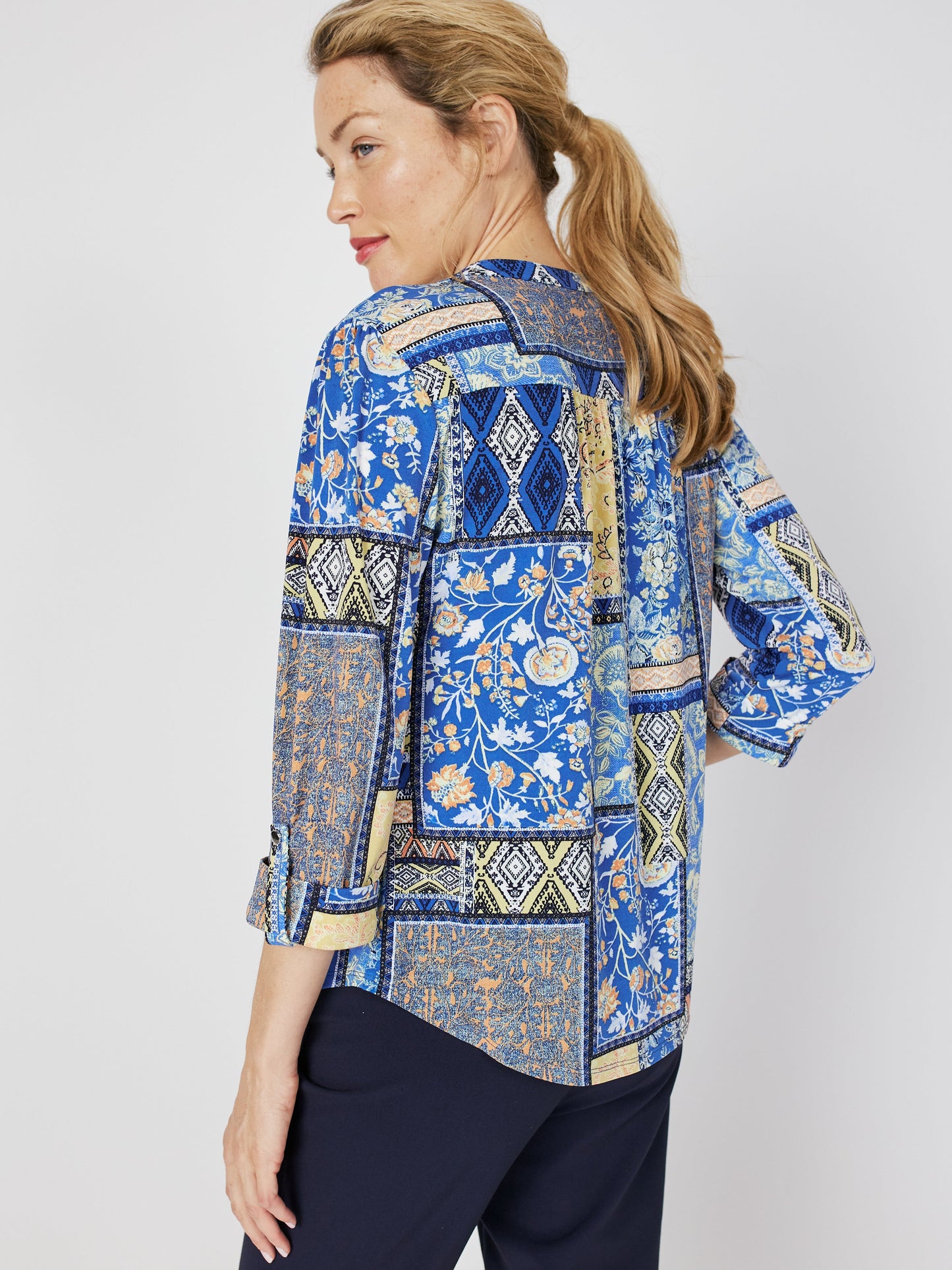 Roz & Ali Denim Friendly Patchwork Popover